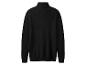 Schwarzer Rollkragenpullover aus Feinstrick.