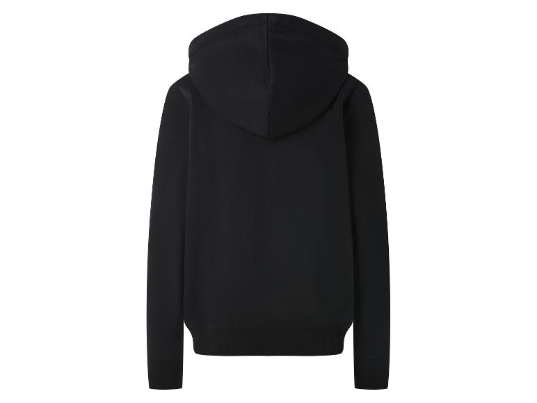 Schwarzer Kapuzenpullover, Rückansicht