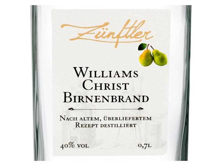 Zinfler Williams Christ Birnenbrand, 0,7l, 40%