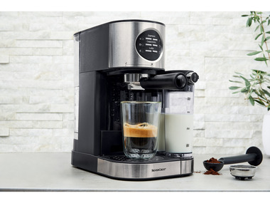 SILVERCREST® KITCHEN TOOLS Espressomaschine mit Milchaufschäumer »SEMM 1470 A2«
