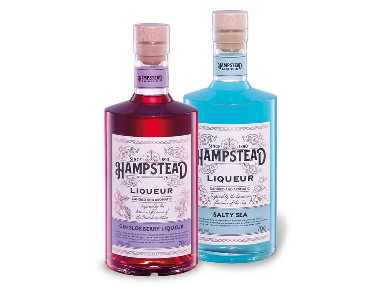 Gehe zu Vollbildansicht: Hampstead Gin Likör Entdeckerpaket 2 x 0,7-l-Flasche - Bild 1