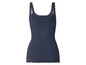 Ein dunkelblaues Tanktop mit Spitze.