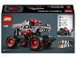 LEGO Technic Thunder Roarus Monstertruck-Box mit Spezifikationen und Rückziehfunktion.