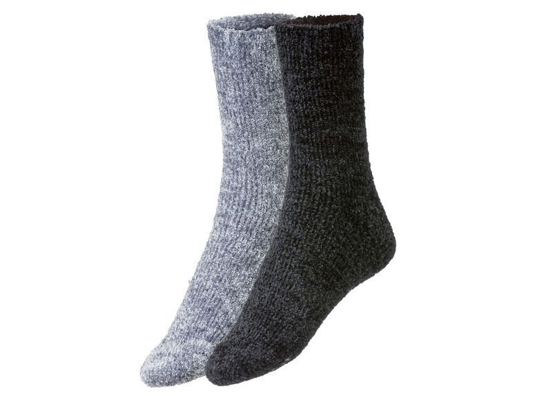 Gehe zu Vollbildansicht: esmara Damen Chenille-Socken, 2 Paar, flauschig - Bild 1
