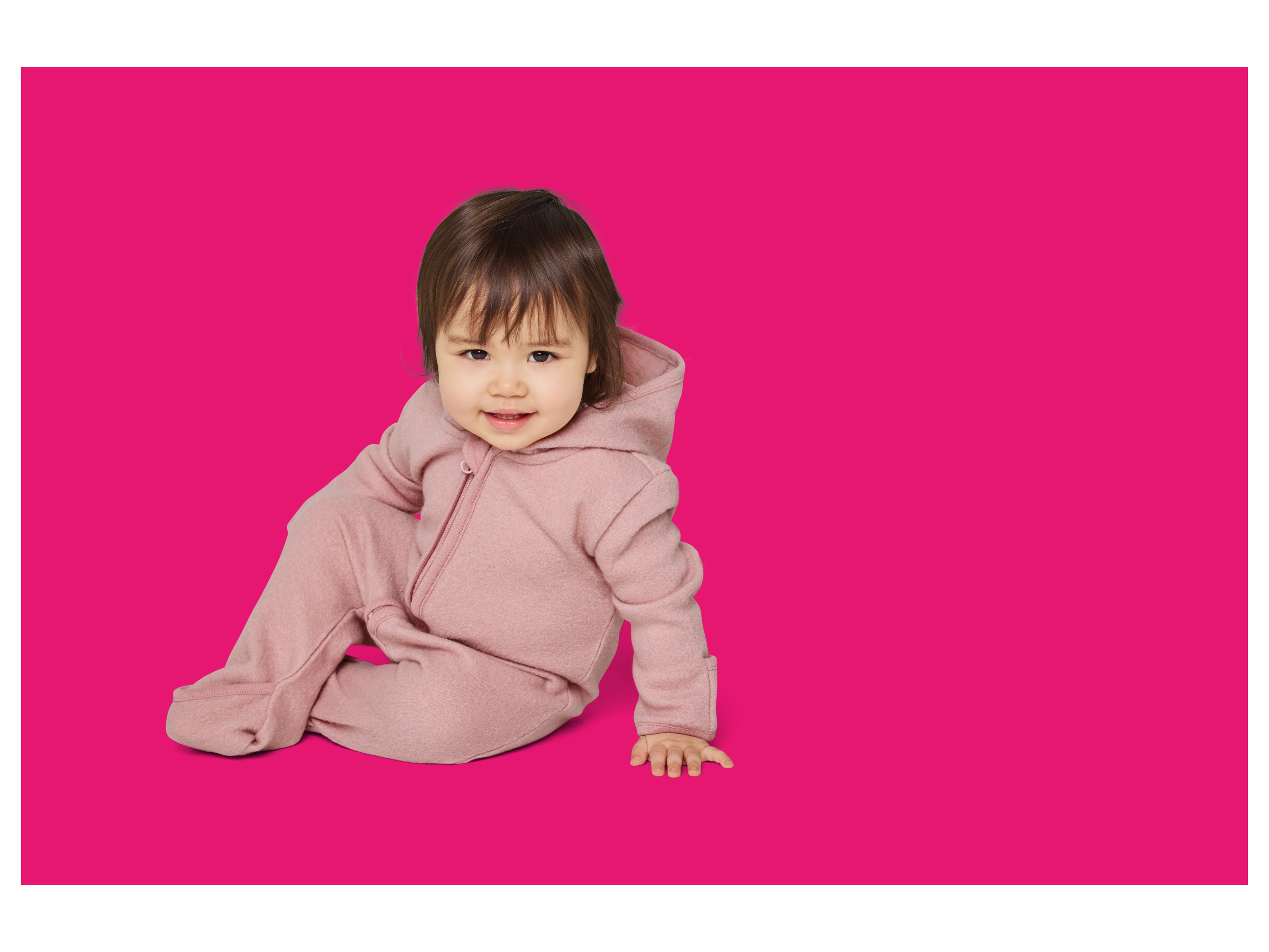 LUPILU® Premium Baby Wollwalk-Overall (Rosa, 74/80) – Bild 2 von 4