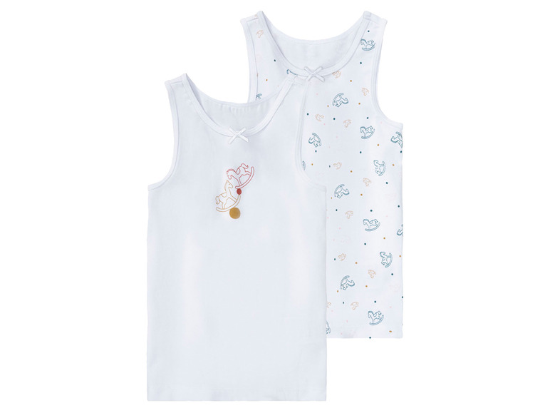 Gehe zu Vollbildansicht: lupilu® Kleinkinder Unterhemd, 2 Stück, mit hohem Bio-Baumwollanteil - Bild 2