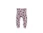 Rosa Babyhose mit schwarzen Herzen und Leopardenmuster.