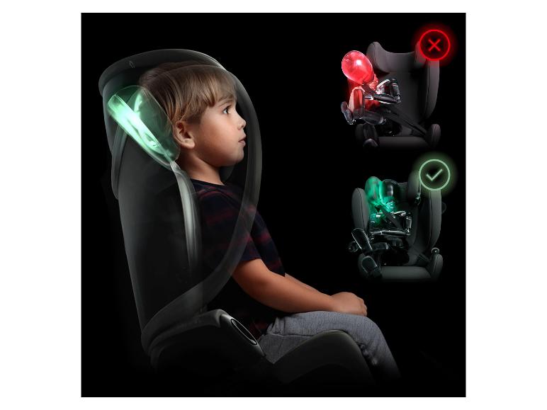 Kindersitz mit Seitenaufprallschutz und Sicherheitsvergleich.