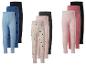 Set aus 9 Kinderleggings in verschiedenen Farben und Mustern, darunter Herzen und Punkte.