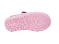 Rosa Kinderschuhsohle mit rutschfestem Muster.