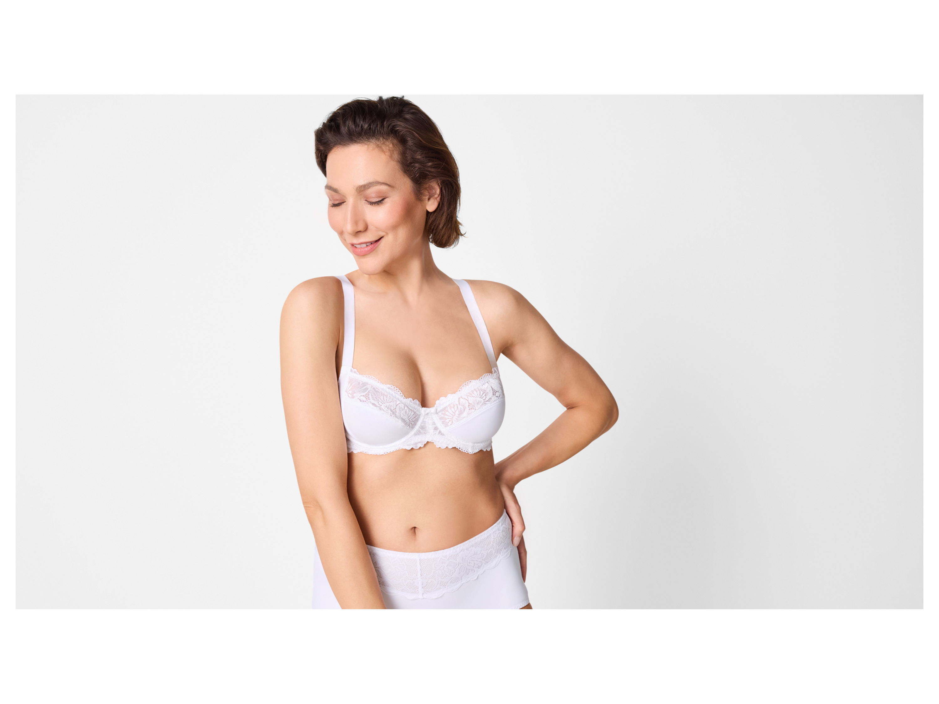 ESMARA® Damen Bügel BH mit Spitze (Weiß, 85D) – Bild 2 von 2