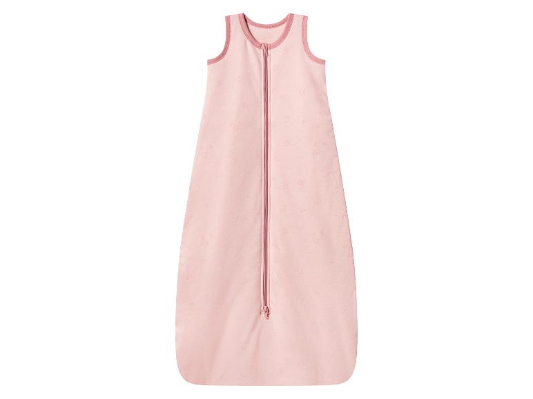 Rosa Babyschlafsack mit Sternen und Reißverschluss