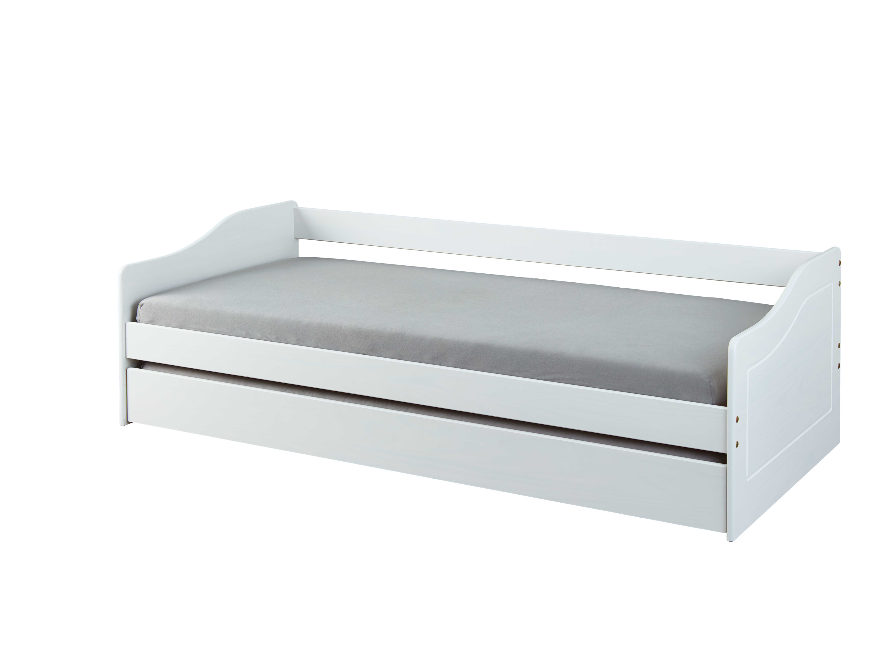 INTER LINK Kinderbett »Leonie«, mit Ausziehbett (Weiss, 90 x 190 cm)