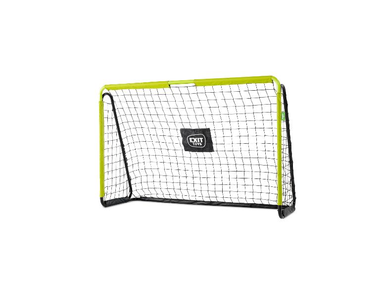 Ein tragbares Fußballtor in Limettengrün und Schwarz mit der Marke EXIT Toys.