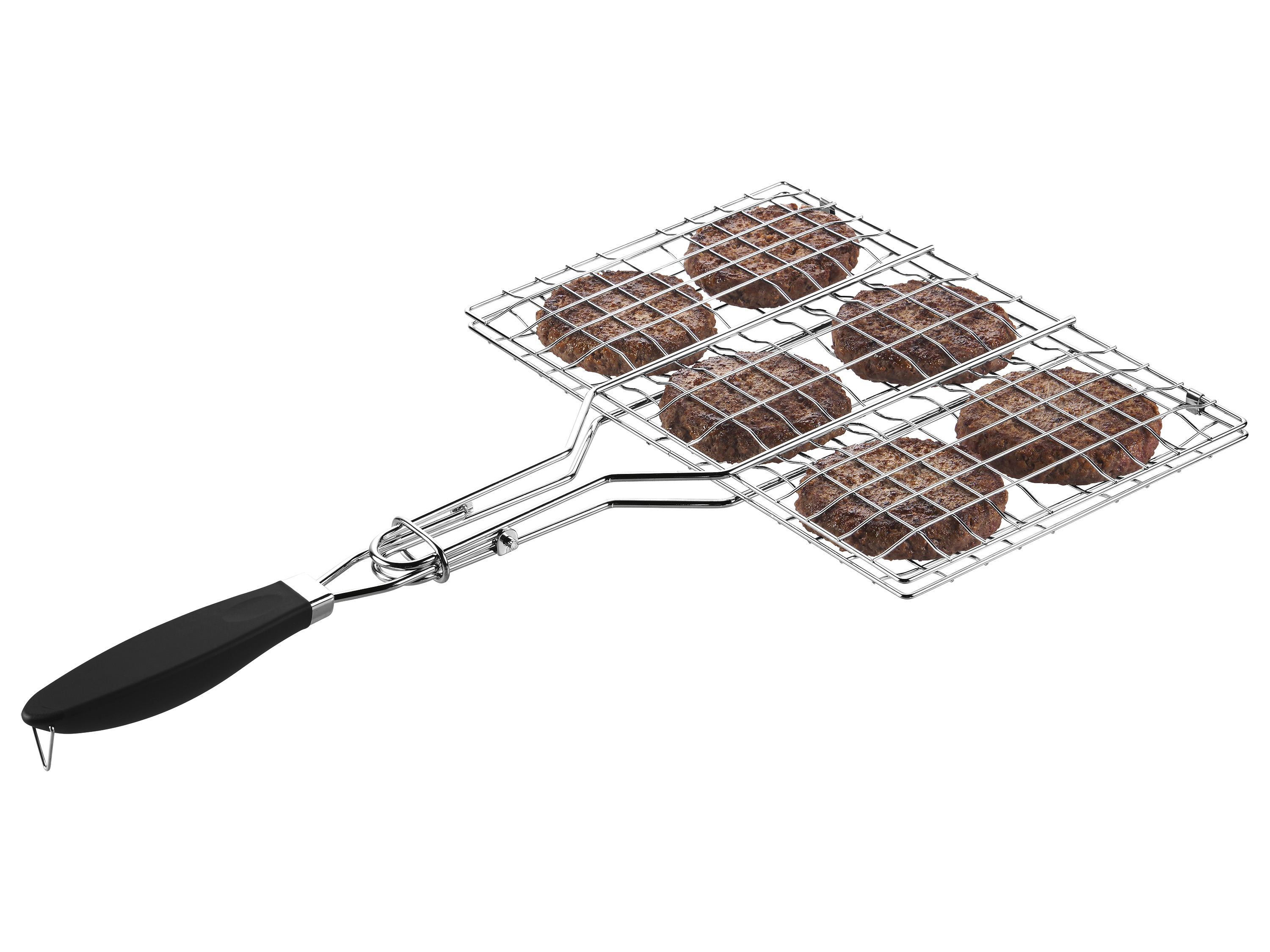 GRILLMEISTER Gemüsegrillkorb/ Grillkorb flach/ Fischgrillkorb 2er Set/Hamburgerhalter/ Maishalter