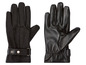 Zwei Paar schwarze Lederhandschuhe.