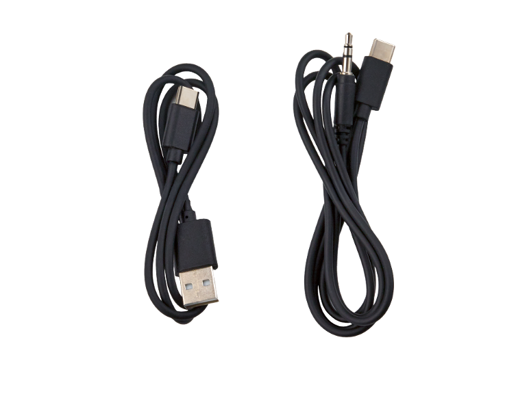USB-C-auf-USB-A-Ladekabel und USB-C-auf-3,5-mm-Klinken-Audiokabel