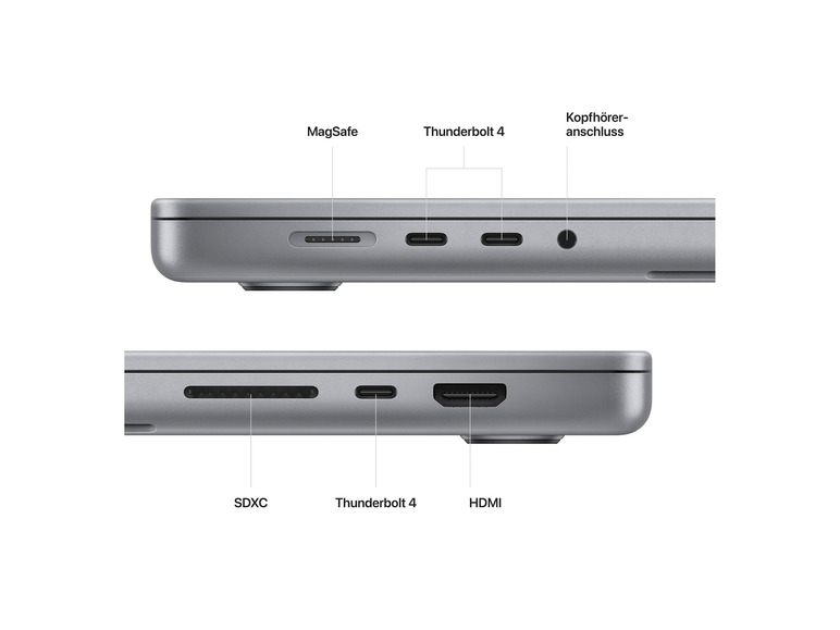 Gehe zu Vollbildansicht: Apple 16" MacBook Pro, M2 Pro mit 12‑Core CPU, 19‑Core GPU, 512GB SSD - Bild 8