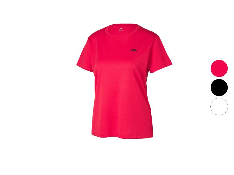 Rotes kurzärmeliges Sport-T-Shirt für Damen mit Rundhalsausschnitt