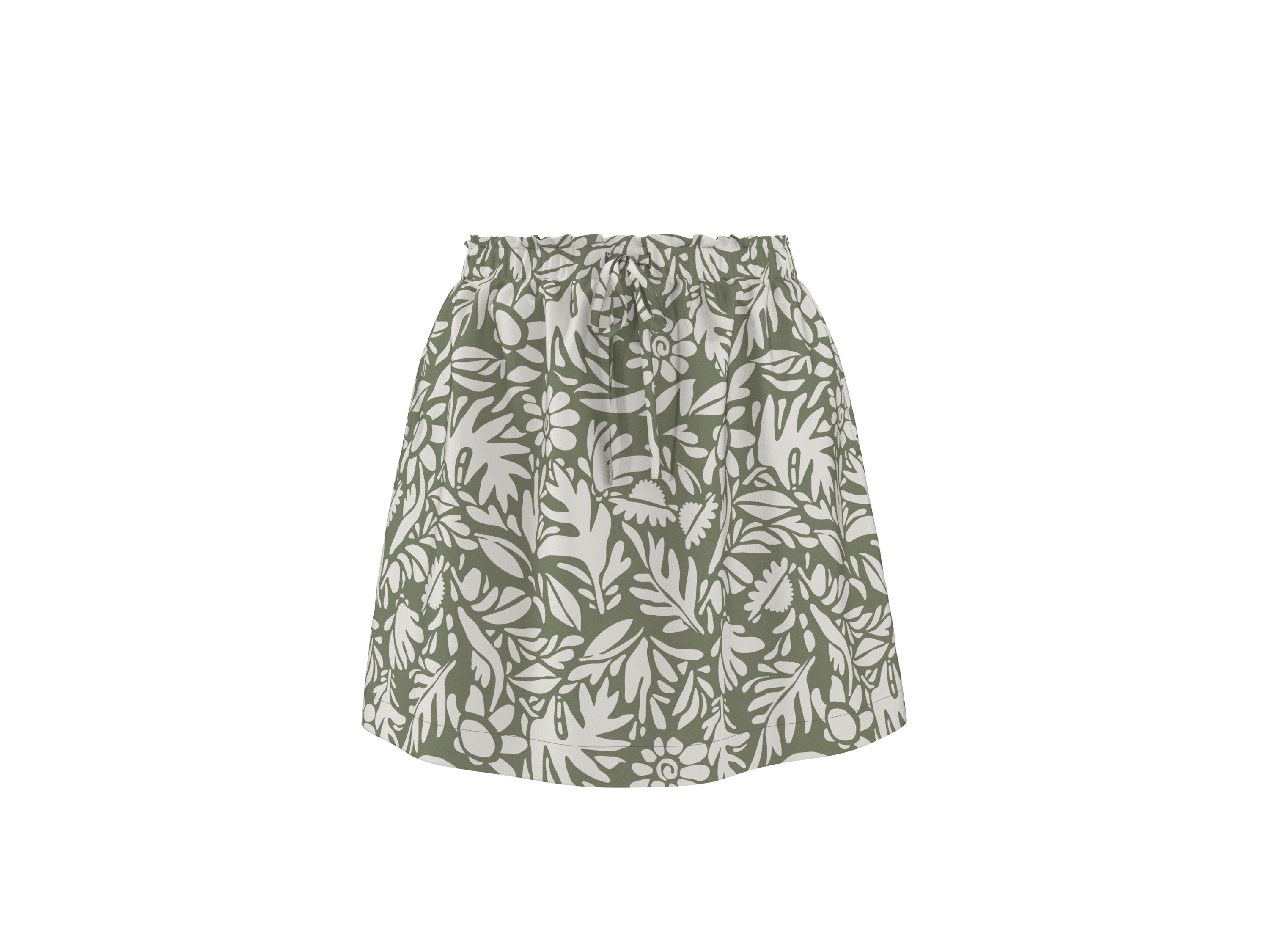 ESMARA® Damen Minirock mit Leinen (Gemustert, L (44/46))