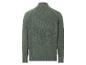 Grüner Strickpullover mit Stehkragen für Herren.