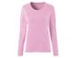 Ein rosa Langarmshirt mit Rundhalsausschnitt.