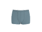 Einfarbige blaue Herren-Boxershorts mit gestreiftem Gummibund