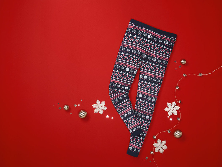 Kinder Mädchen Strickleggings mit weihnachtlichem Muster