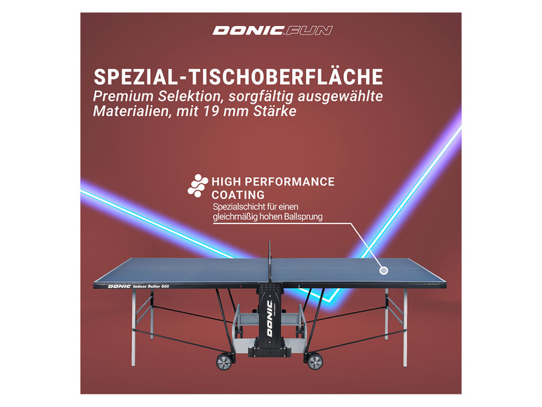 DONIC 800 Tischtennisplatte Indoor Roller