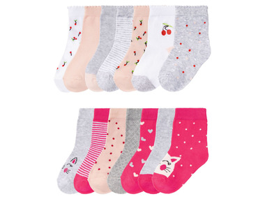 lupilu® Kleinkinder Mädchen Socken, 7 Paar, mit Baumwolle