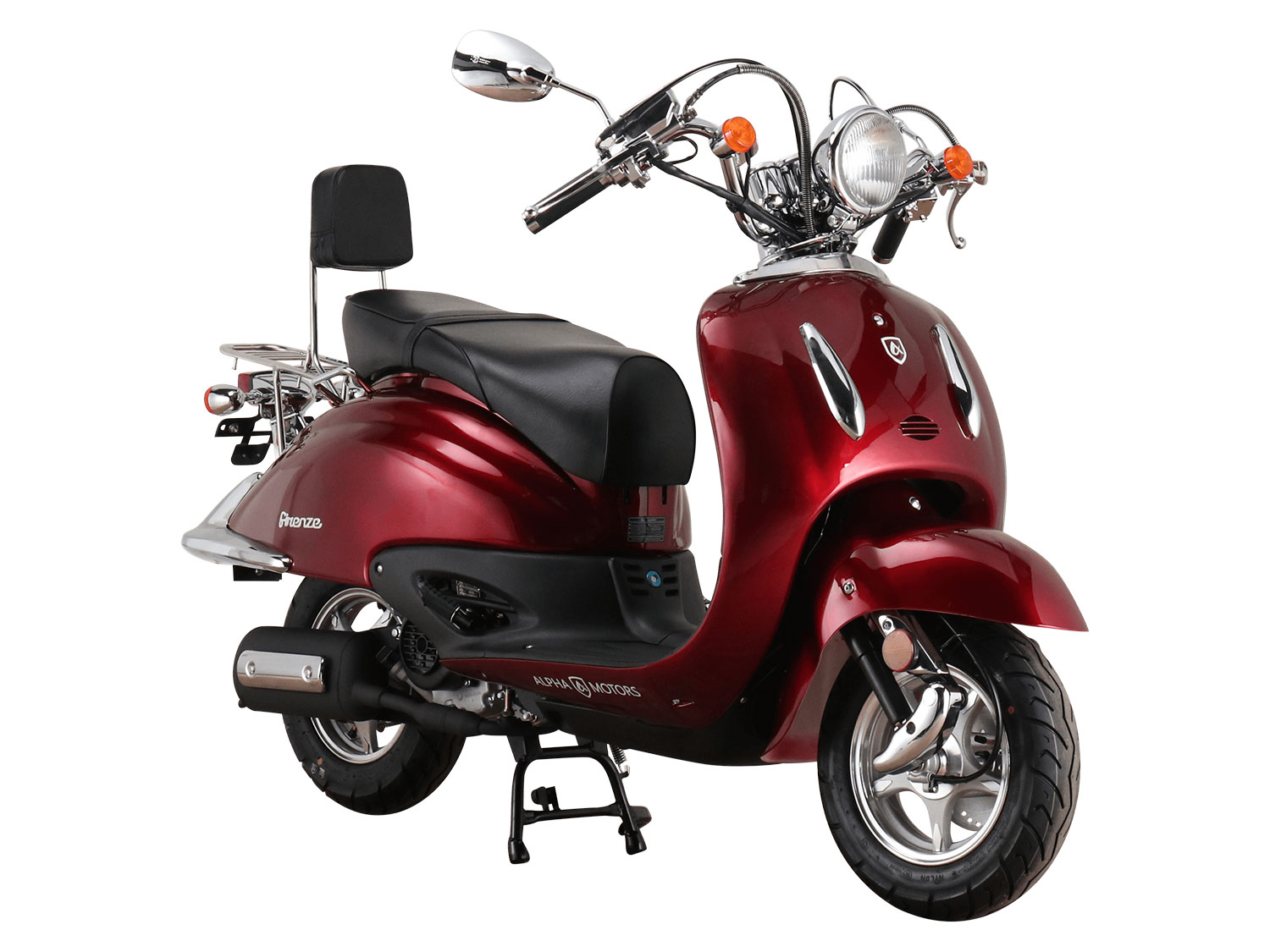 Alpha Motors Mofaroller Firenze 50 ccm EURO5 (45 km/h, Weinrot) | 04250274100227
