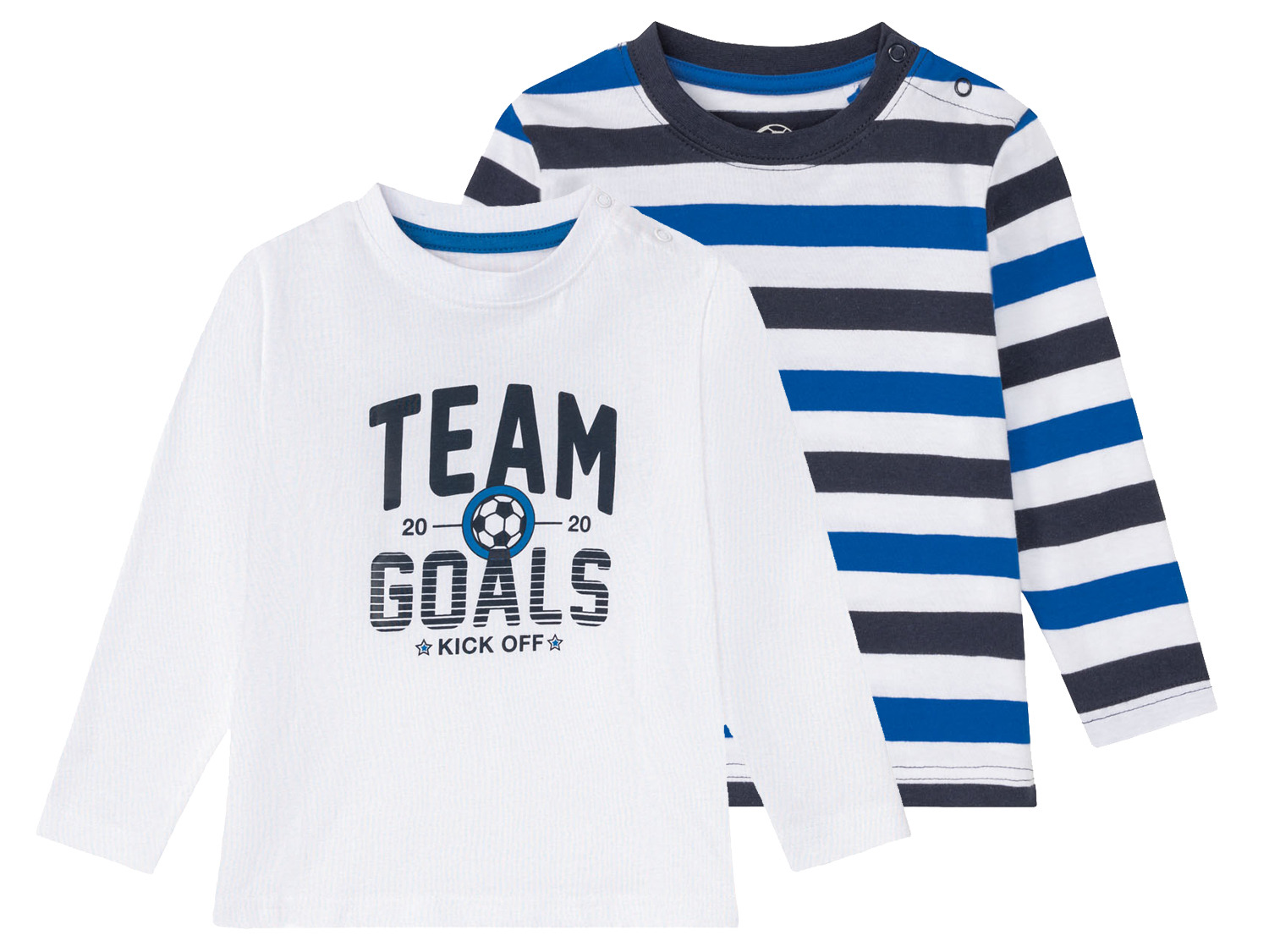 Lupilu 2x Mädchen Langarmshirts – Weiche Baumwolle, Mit Motivdruck, Trendige Farben
