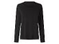 Schwarzes Langarm-T-Shirt für Damen