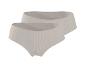 Set aus 2 beigen gerippten Damen-Slips