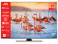 Ein 50 Zoll großer JVC 4K Ultra HD Fernseher mit Flamingos auf dem Bildschirm.