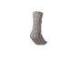 Einzelne beige Rippsocke, schräge Ansicht