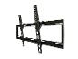 Schwarze neigbare TV-Wandhalterung, schräg dargestellt.