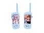 Zwei hellblaue Frozen Walkie-Talkies mit Elsa und Anna & Olaf.