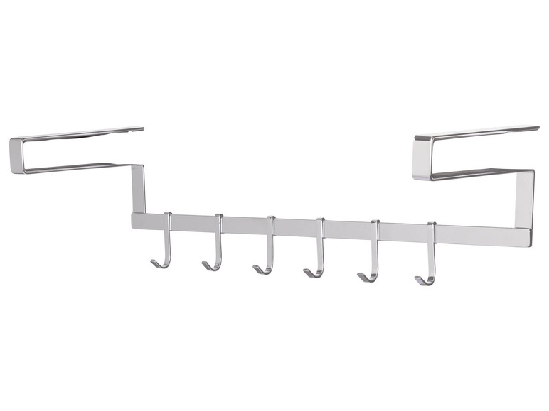 Überkopf-Regal mit sechs Haken für die Küche.