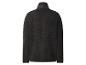 Schwarze Fleecejacke mit Stehkragen, Rückansicht