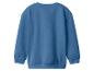 Petrolblaues Langarm-Sweatshirt für Kinder, Rückansicht.
