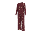 Dunkelrote Pyjamas mit Teddybär-Muster