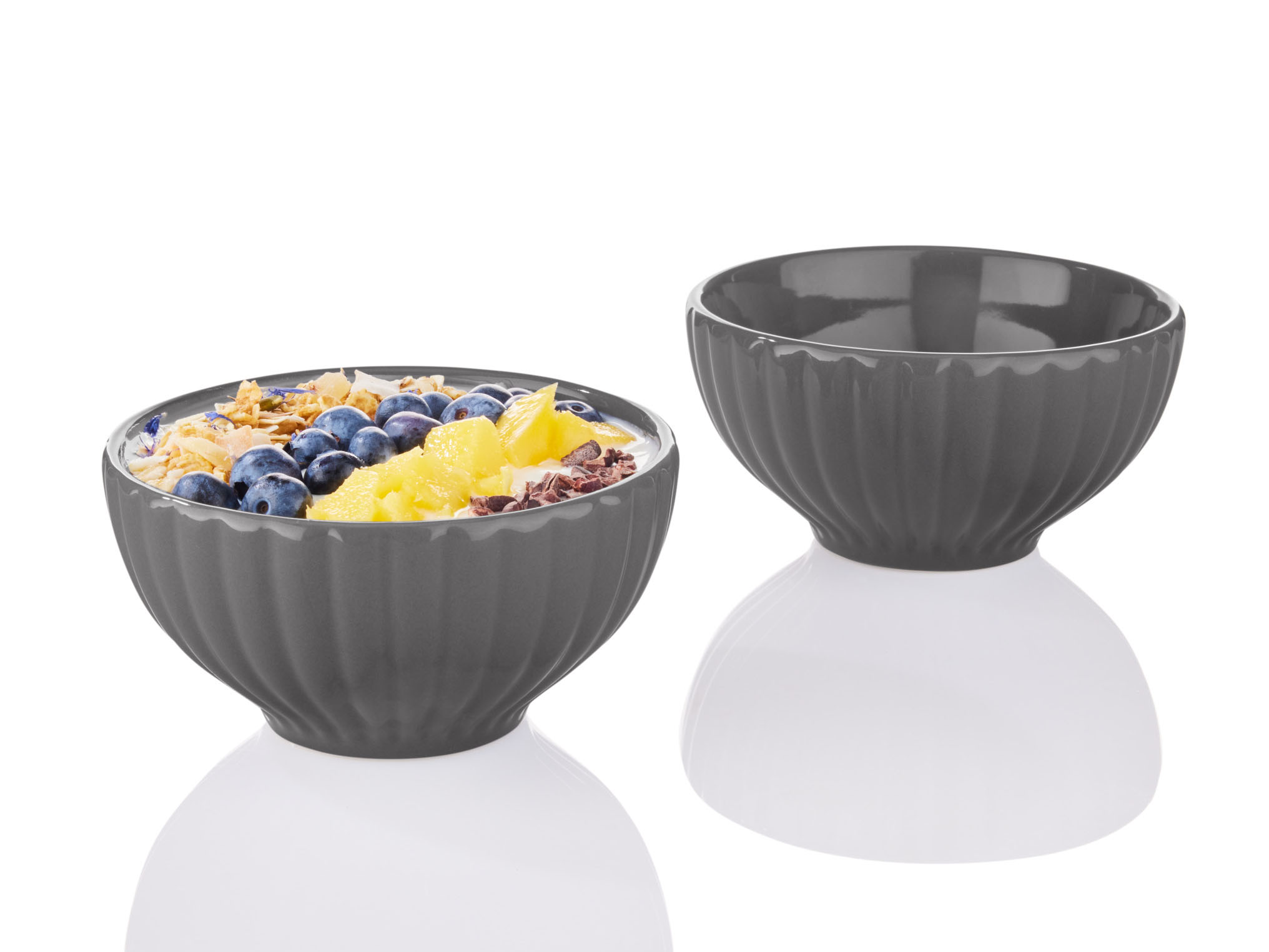 Thumbnail - LIVARNO home Steingut Geschirr (Schüssel, Grau)