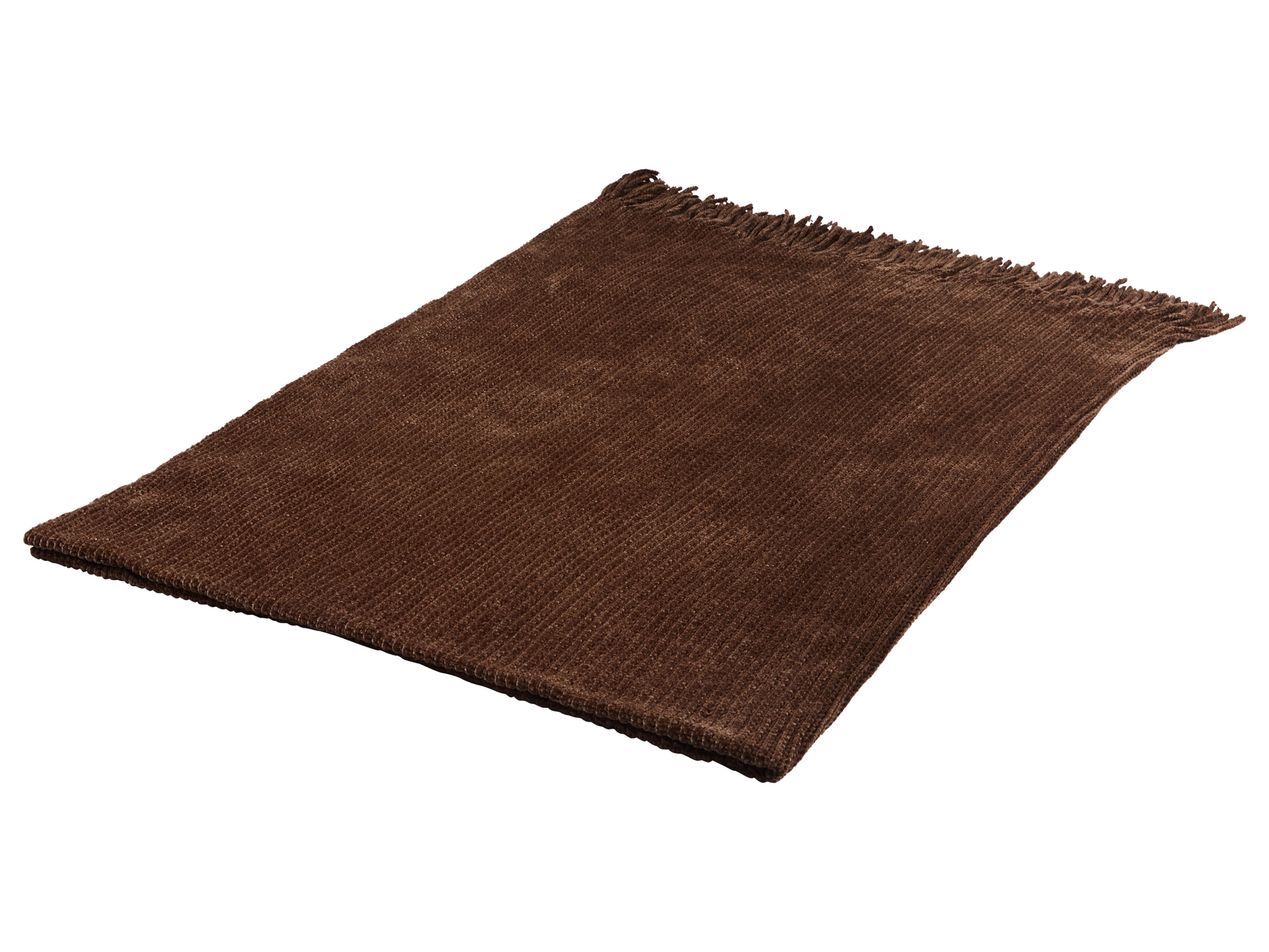 Thumbnail - LIVARNO home Chenille-Plaid (Braun)