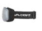 Schwarze Skibrille mit elastischem Band und weißem Logo
