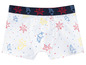 Weiße Boxershorts mit Monster- und Sternenmuster