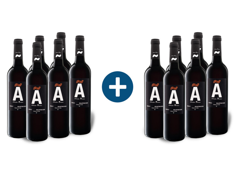 6+6 Paket Abadia Mercier Tempranillo Roble VdT de Castilla halbtrocken, Rotwein