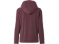 Damen Fleece-Hoodie in Bordeaux, Rückansicht.