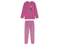 Rosa Pyjama mit Frozen-Motiv und Leopardenmuster.