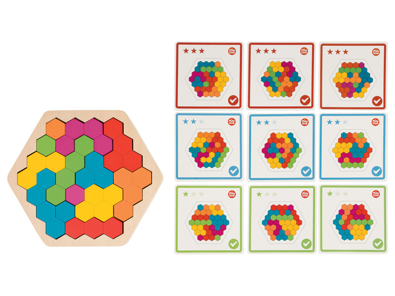 Gehe zu Vollbildansicht: PLAYTIVE® Holz Regenbogen Legespiel Montessori - Bild 3